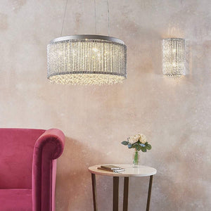 Luxe 12 Pendant Crystal Light Chandelier
