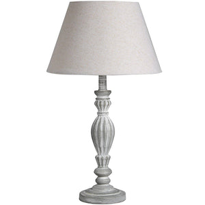 Wood and Linen Aegina Table Lamp