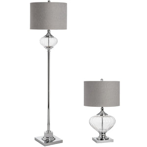 Silver Metal and Glass Verona Table Lamp-Hills Interior-Luxe Interior