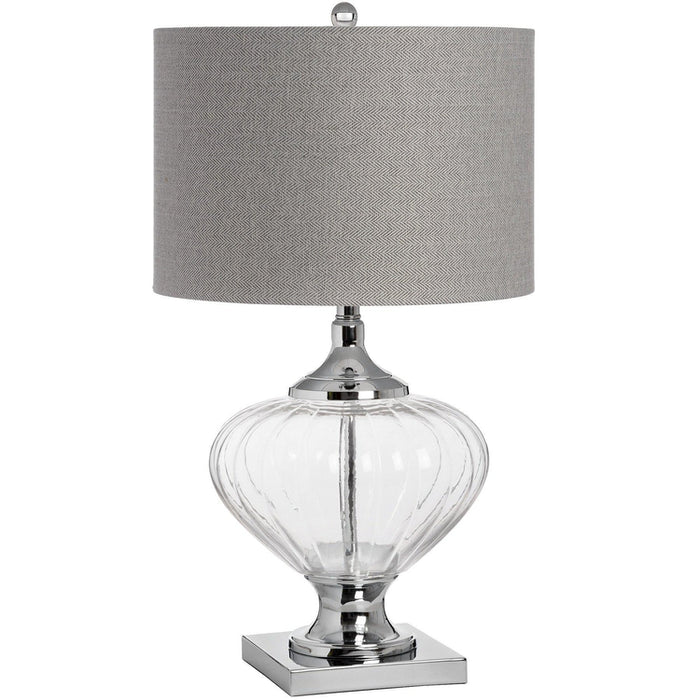 Silver Metal and Glass Verona Table Lamp