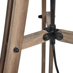Wooden Tripod Floor Lamp Large