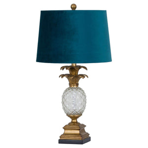 Gold and Glass Pineapple Effect Ananas Table Lamp-Hills Interior-Luxe Interior