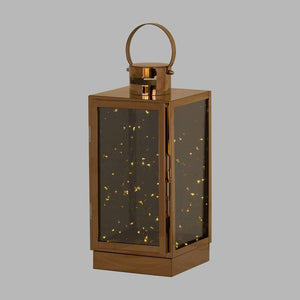Large Copper Lantern With Led Micro Lights-Hills Interior-Luxe Interior