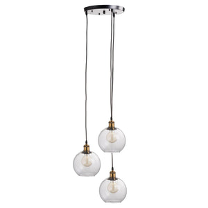 Triple Hanging Glass Globe Light-Hills Interior-Luxe Interior