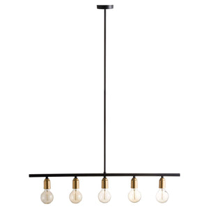 Light Black and Brass Bar 5 Lights Dining room-Hills Interior-Luxe Interior