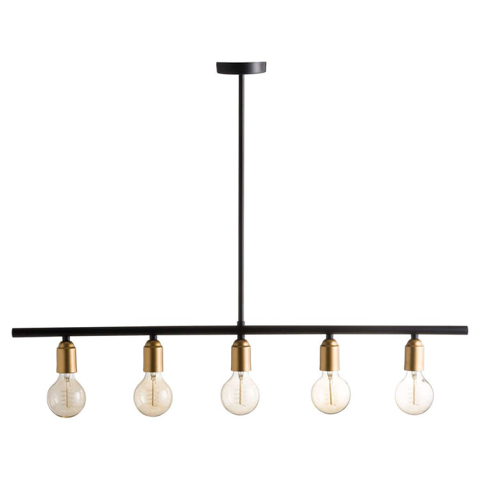 Light Black and Brass Bar 5 Lights Dining room