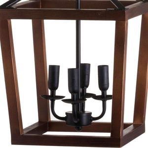 Large Wooden Coach Lantern Hanging Pendant Light-Hills Interior-Luxe Interior