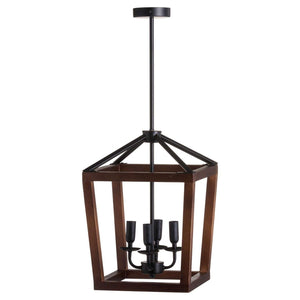 Large Wooden Coach Lantern Hanging Pendant Light-Hills Interior-Luxe Interior