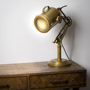 Brass Industrial Adjustable Spot Light Lamp-Hills Interior-Luxe Interior