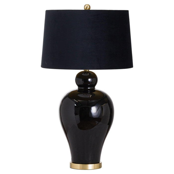 Ceramic Black and Gold Table Lamp