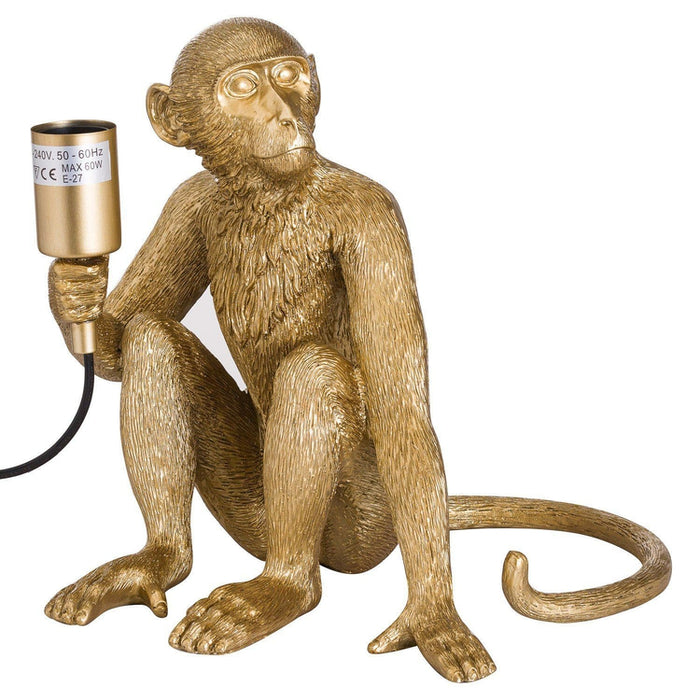 Gold Table Lamp Monkey