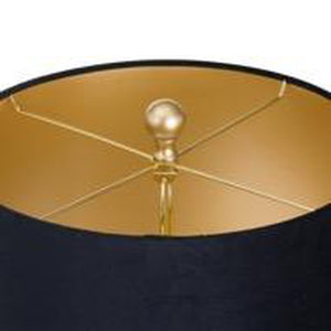 Jem Honey Comb Gold Table Lamp With Black Velvet Shade