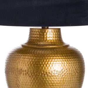 Knowles Bronze Table Lamp with Black Velvet Shade