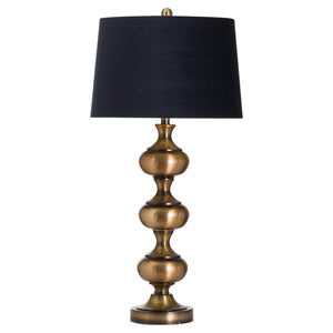 Santiago Bronze Table Lamp with Black Velvet Shade