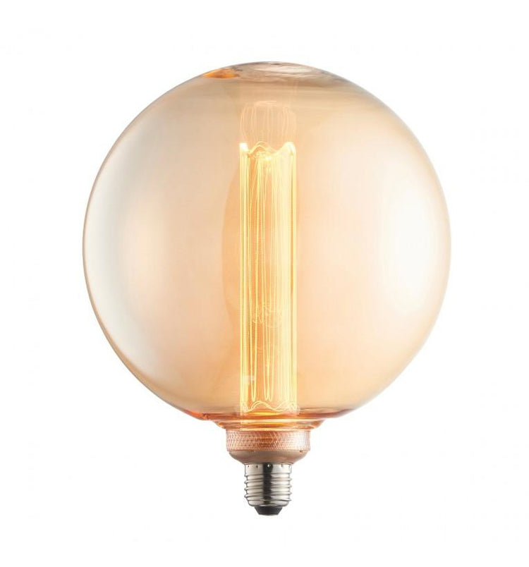 Globe Bulb Amber Glass