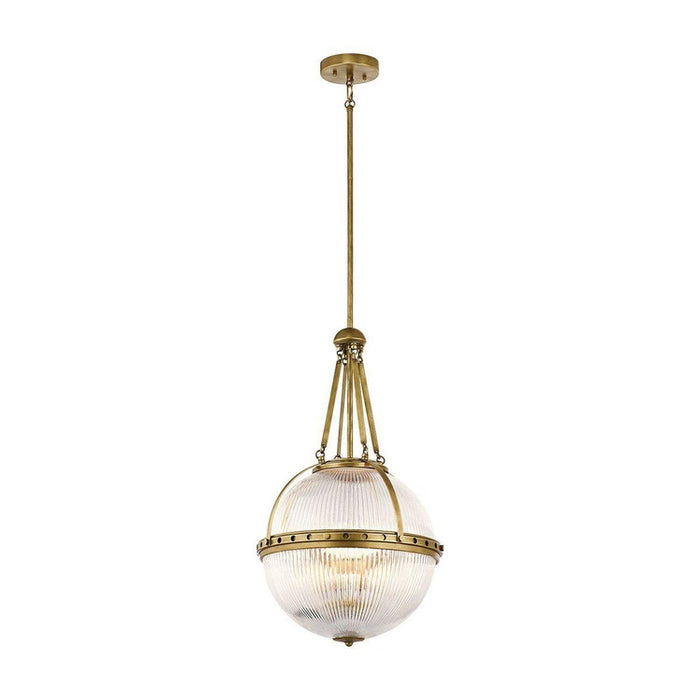 Aster 3 Light Pendant – Natural Brass