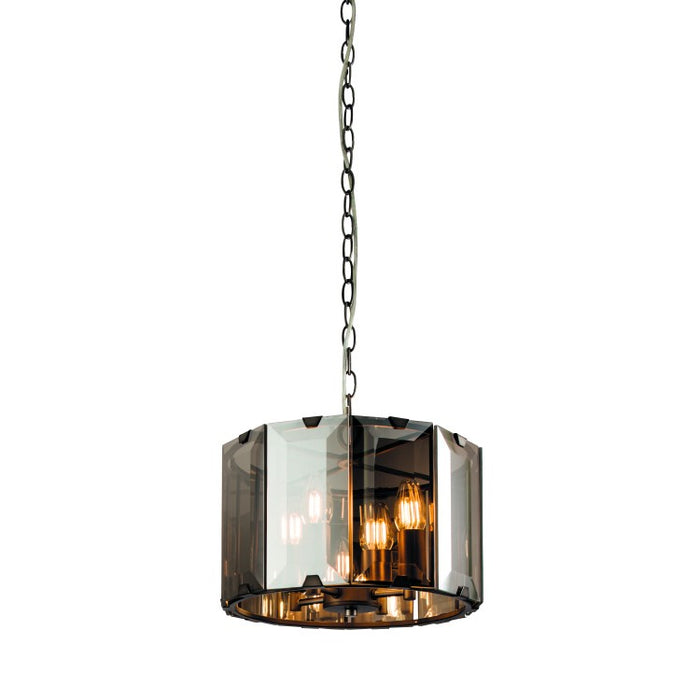 Luxe Smoked Glass 4 Pendant Light