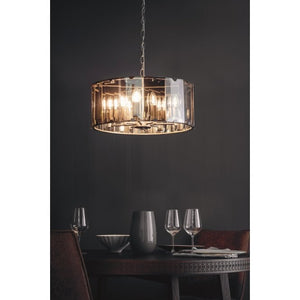 Luxe Smoked Glass 4 Pendant Light