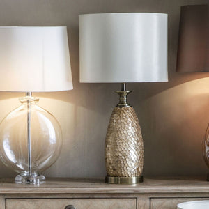 Dahlia Mother of Pearl Table Lamp