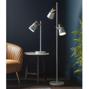 Gerik Floor Lamp White and Gold