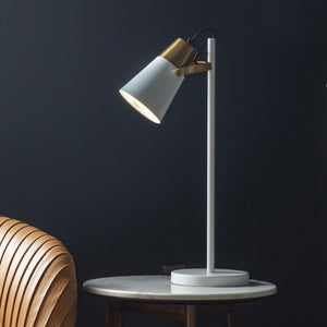 Gerik White and Gold Table Lamp