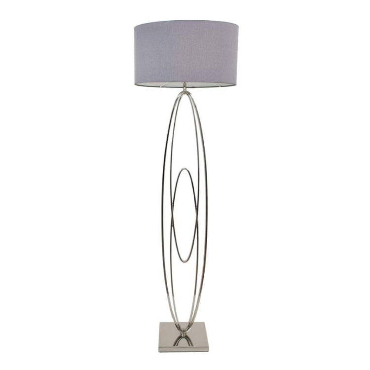 Oval Rings Nickel Floor Lamp