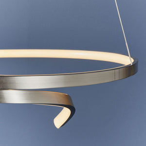 Swirl LED Ceiling Light Satin Nickel