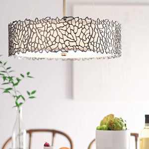 Silver Coral 3 Light Duo-Mount Pendant-Ceiling Lighting-Luxe Interior