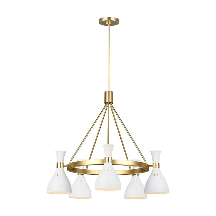 White Ellen 5 Light Chandelier