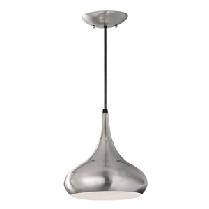 Beso 1 Light Medium Pendant – Brushed Steel-Elstead Lighting-Luxe Interior