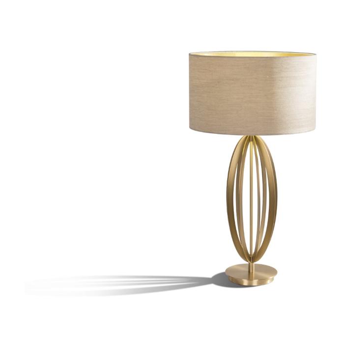 Olive Table Lamp in Antique Brass